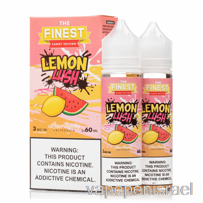 חד פעמי Vape Israel Lemon Lush - מהדורת הממתקים המשובחת - 120 מ"ל 0 מ"ג